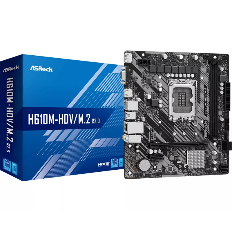ASRock H610M-HDV/M.2 R2.0 LGA1700 DDR4 Micro-ATX Motherboard