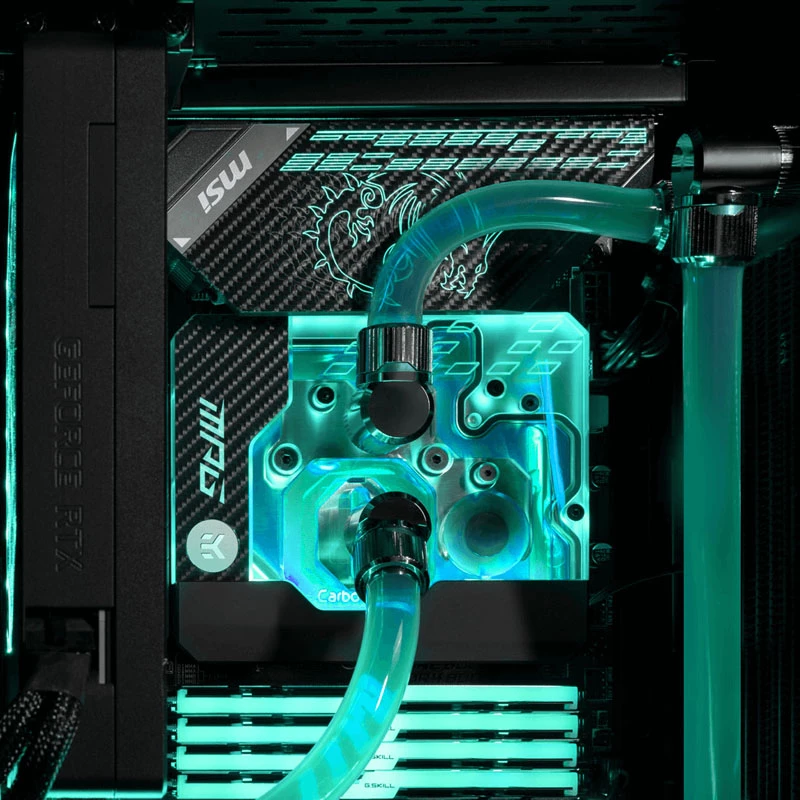Water block EK Water Blocks Acryl Messing Schwarz Silber