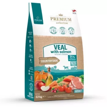 POKUSA Premium Selection Kalb mit Lachs Adult - Trockenfutter für Hunde - 12kg