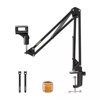 Boom-Mikrofonstativ MAONO B01 (BA20) – Tischmontagebasis, schwarz, max. Tischtiefe 4,5 cm
