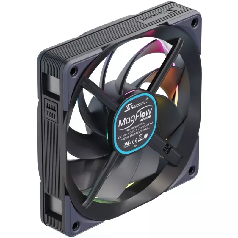 Fan Seasonic MagFlow ARGB 12 cm 2000 RPM Schwarz