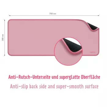 XXL Schreibtischunterlage für Maus und Tastatur, pink