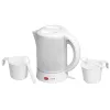 Elektrischer Wasserkocher LAFE LAFCZA45865, Edelstahl, 0,6 L, 600 W, hellgrau, klappbarer Verriegelungsdeckel