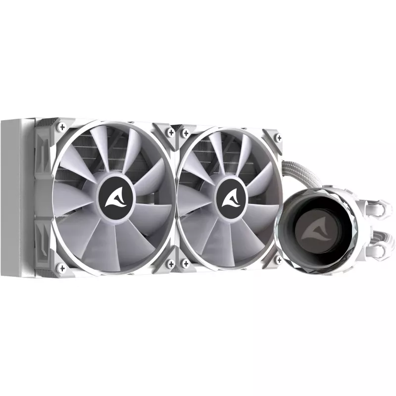 S80 RGB White AIO 240mm, Flüssigkeitskühlung Weiß