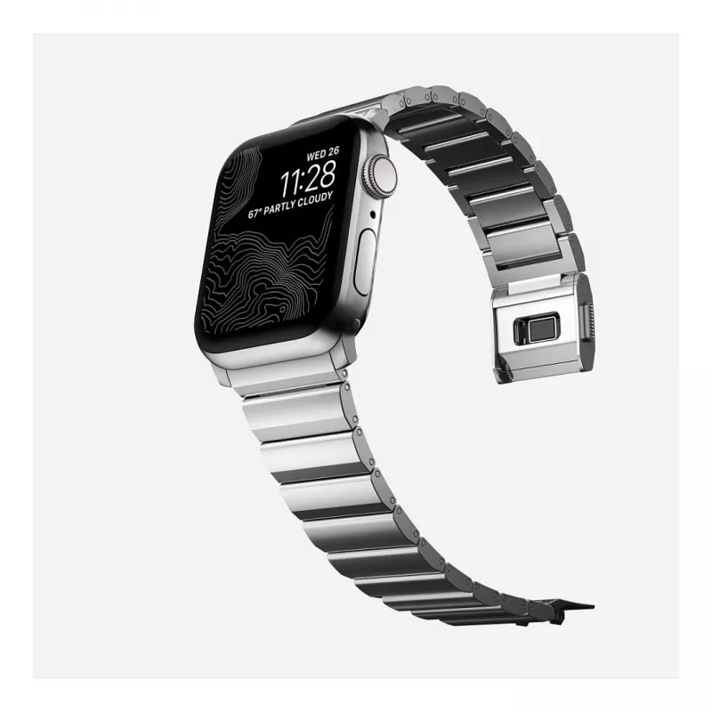 Band Nomad NM1A4HSXS0 für Sportuhr, Edelstahl, Silber, Breite 35 mm, 108,9 g