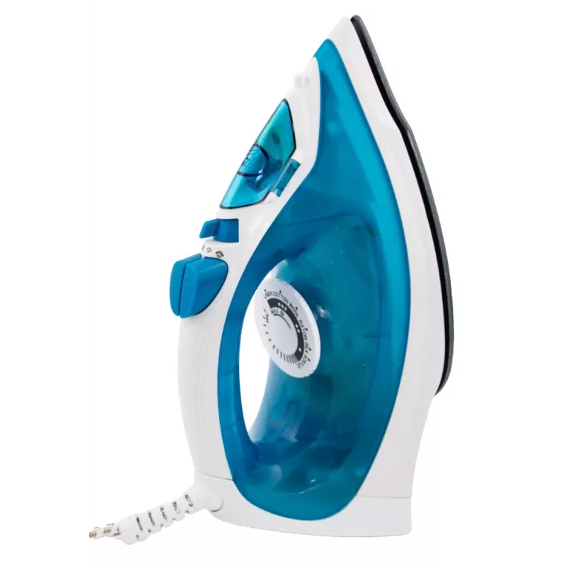 Dampfbügeleisen ESPERANZA EHI002 — 2200 W, Keramiksohle, Vertikaldampf, 0,815 kg, weiß/blau