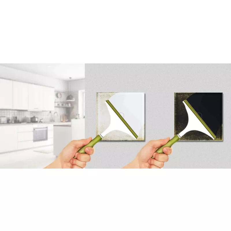 Touch-Lichtschalter MACLEAN MCE702W — einzelner runder Glastaster, kabelgebunden, 110–240 V, 2 A, 1000 W, weiß