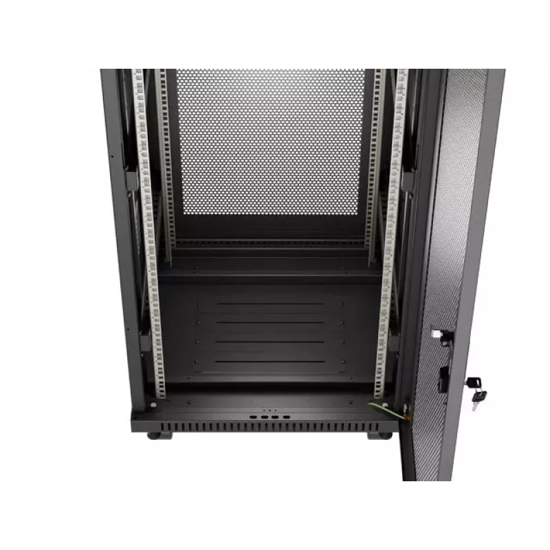 Rack-Schrank LANBERG FF01-6624-23BL 24U freistehend 19 Zoll 600×600 mm IP20 schwarz
