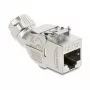DELOCK Keystone-Modul RJ45-Buchse zu LSA Cat.6A werkzeugfrei 45° abgewinkelt geschirmt mit Metallverrastung