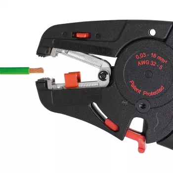 Abisolierwerkzeug automatisch (schwarz/rot, bis 16mm²)