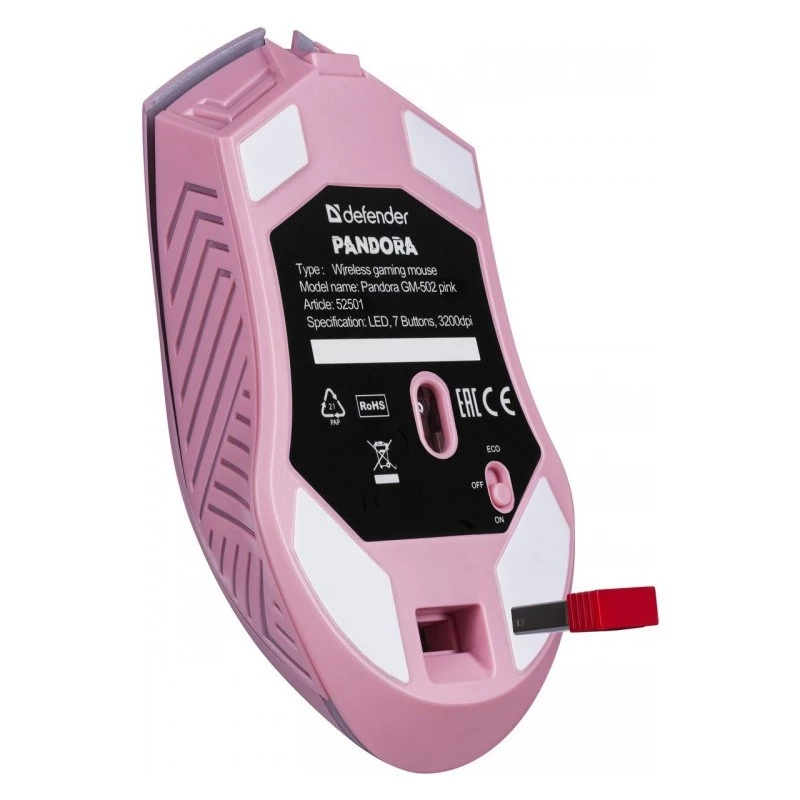 Kabellose Gaming-Maus DEFENDER P ANDORA PINK Schnittstelle