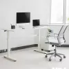 Manuell höhenverstellbarer Schreibtisch Ergo Office, max. 40 kg, max. Höhe 117 cm, mit Tischplatte für Arbeiten im Stehen und Sitzen, ER-401 W