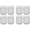 Joghurtbereiter Ersatzgläser-Set JG 8, Glas transparent/Weiß, 8-teilig