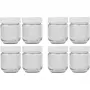 Joghurtbereiter Ersatzgläser-Set JG 8, Glas transparent/Weiß, 8-teilig