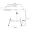 Maclean mobiler Schreibtisch/Laptop-Ständer, weiß, Höhenverstellung 59-89 cm, max. 30 kg, MC-121 W