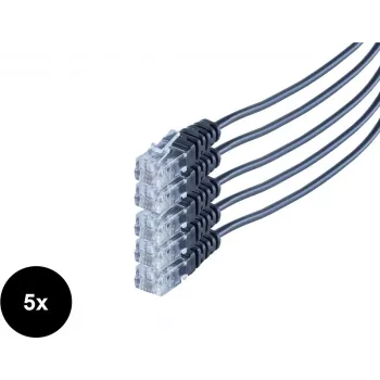 Telefonkabel S/CONN SO70084-1.5-SET5 1,5 m Schwarz