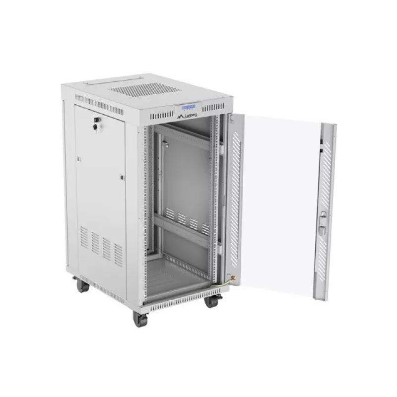 Standschrank LANBERG FF01-6822-12SL 22U freistehend, 1233×600×800 mm, IP20, 1200 kg