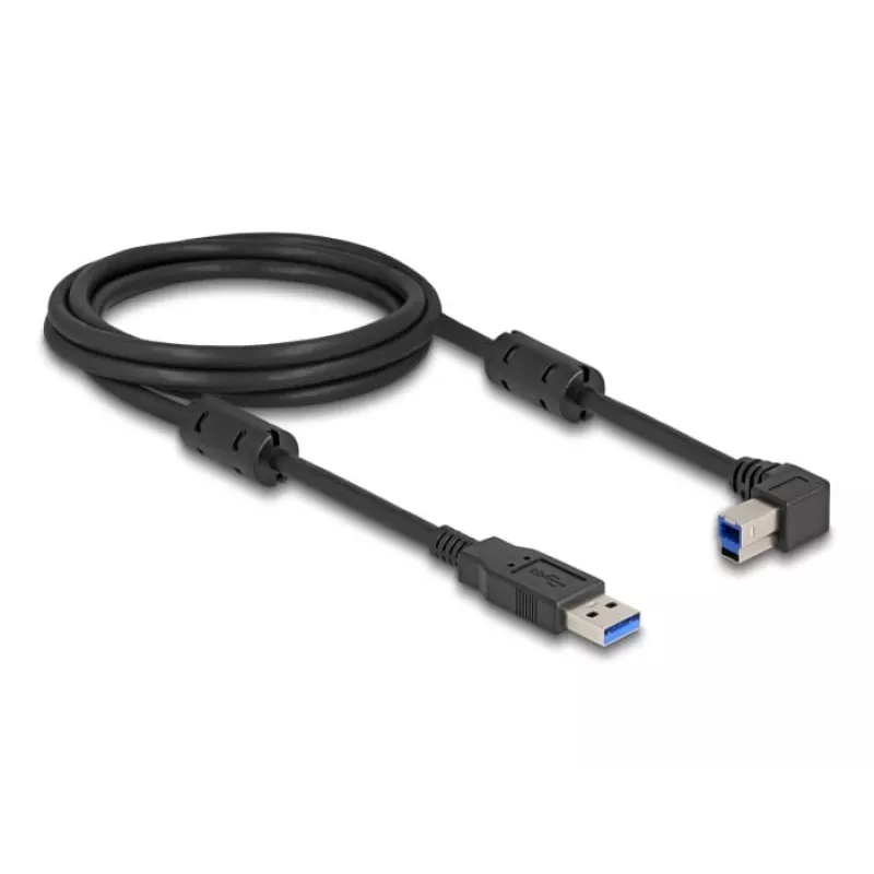 DeLOCK USB-Kabel Typ-A-Stecker auf Typ-B-Stecker 90° links abgewinkelt 2 m