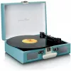Riemengetriebener Audio-Plattenspieler Lenco TT-110 Blau Weiß halbautomatisch