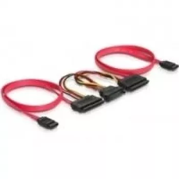 SATA All-in-One-Kabel DeLOCK 84356 0,5 m Rot