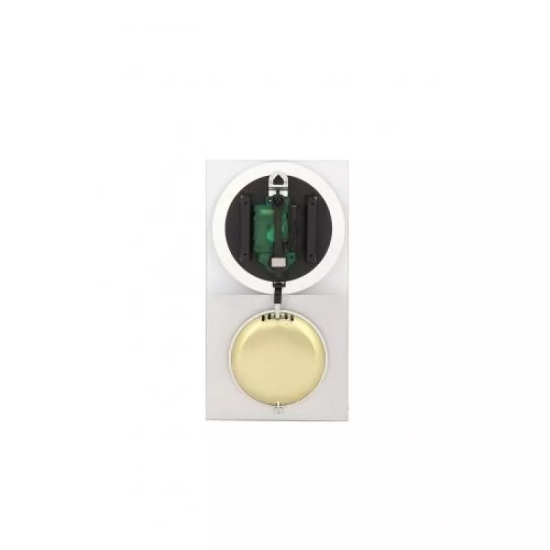 NeXtime klok 3028 OP Uhr, 16x30,2 cm, Wand, Glas, Silber