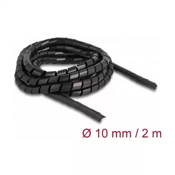 Delock Flexible Spiralschlauch 2m x 10mm Schwarz