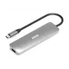 Schnittstellen-Hub Port Designs 900162 USB Typ-C — USB Typ-C Ausgang, 3840x2160@60Hz, 20V/5A Eingang, 117×34×13 mm, silber