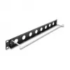 DeLOCK 67059 19-Zoll D-Type Patchpanel mit Zugentlastung, 8-Port, 1HE, schwarz