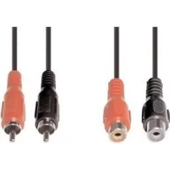 Audiokabel e+p B 98/5 5m 2 x RCA Schwarz Rot
