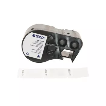 Brady Corporation M4-91-417 selbstlaminierendes Vinyl Weiß/Transparent 25,40 x 12,70 38,10 mm (170957)