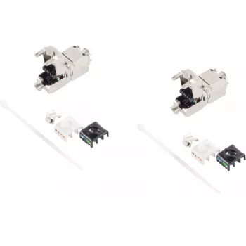 Keystone RJ45 Cat 6A Anschluss ShiverPeaks BS08-10002-2 werkzeuglos, 2er-Pack