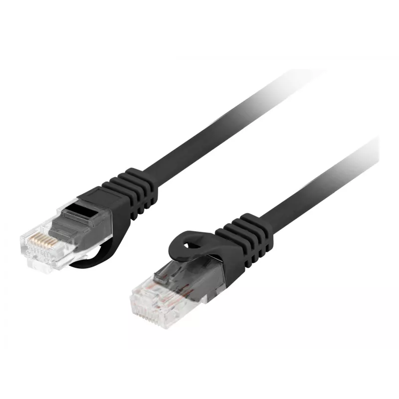 Netzwerkkabel Lanberg PCU6-10CU-0200-BK Cat6 U/UTP RJ-45 gerade 2 m schwarz