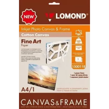 Lomond Fine Art Canvas Ultra Bright 340 g/m² A4 1 Blatt – professionelle Inkjet-Leinwand