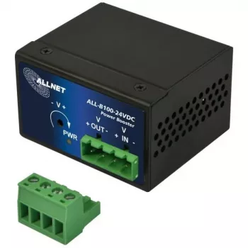 DC-DC Power Booster ALLNET ALL-B100-24VDC: 24VDC-Eingang auf 48–55VDC-Ausgang, bis zu 95W