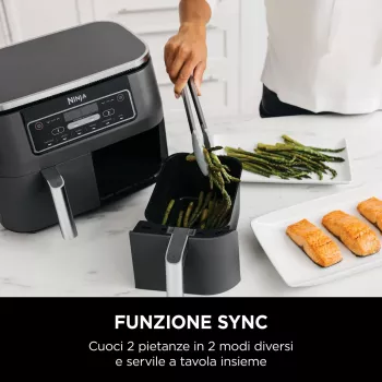 Ninja AF300 Double 7,6 L Stand-alone 1690 W Heißluftfritteuse Schwarz