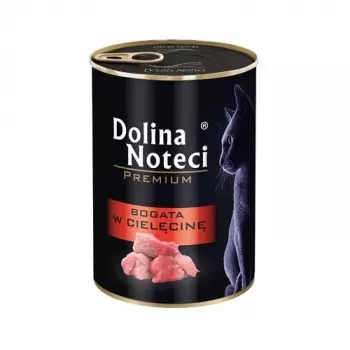 Nassfutter für Katzen Dolina Noteci 400 g Dose — Kalbfleisch-Rezeptur, ausgewachsene Katzen, 80 % Feuchtigkeit