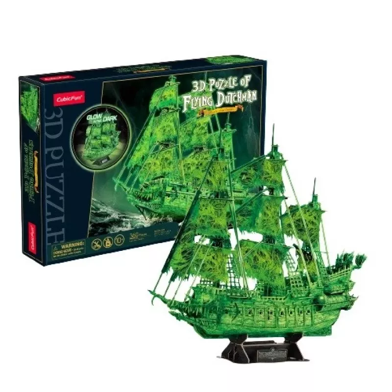 3D-Puzzle-Modell Fliegender Holländer, das im Dunkeln leuchtet, cubicfun 306-T4041H