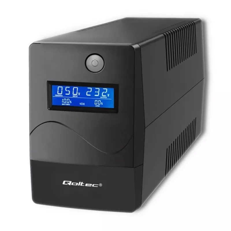 Qoltec Monolith USV Doppelwandlung Online 0,65 kVA 360 W 2 AC-Steckdosen