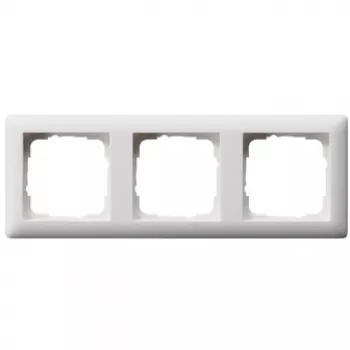 Wallrahmen, Gira Standard 55 Weiß — Thermoplast, schraubenloses Design, 80,7×223,3 mm, 11,4 mm Dicke