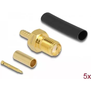 RP-SMA-Buchse zum Crimpen RG-174 / RG-316 DeLOCK 90044