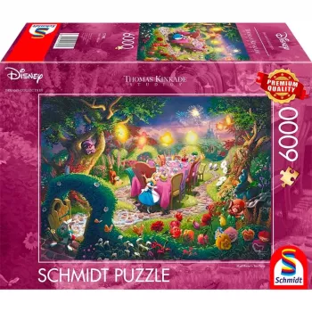 Schmidt Spiele Thomas Kinkade Disney Dreams Collection Alice im Wunderland Mad Hatter's Tea Party Puzzle, 6000 Teile
