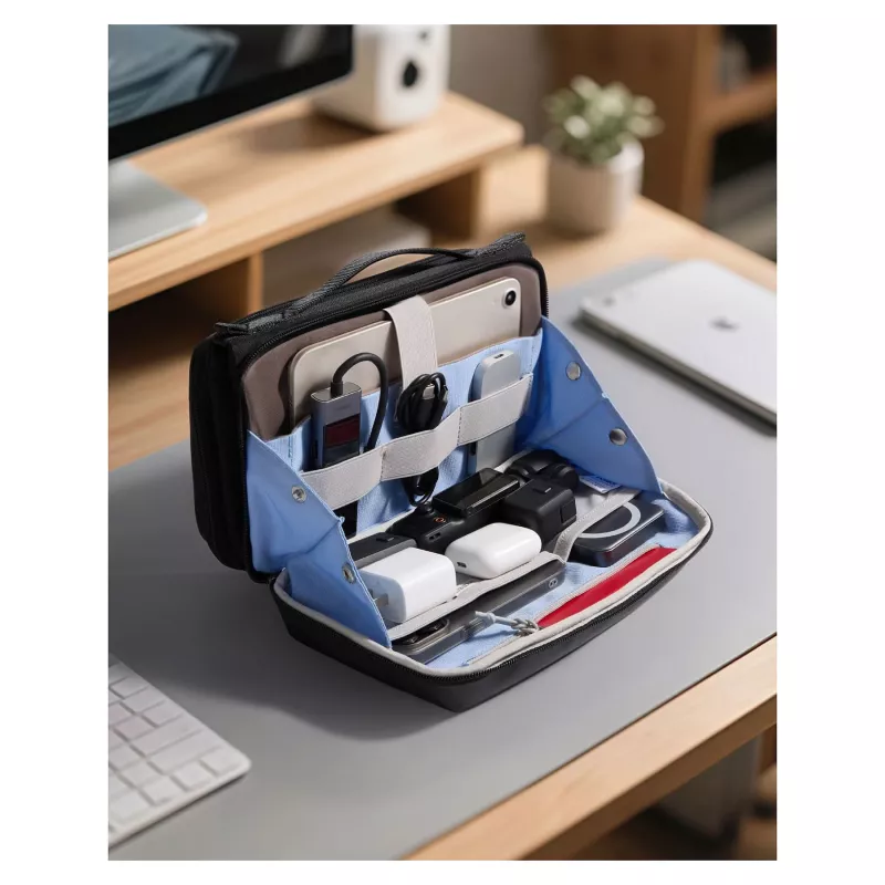 inateck Kabeltasche 28 cm * 17 cm * 11,8 cm Schwarz