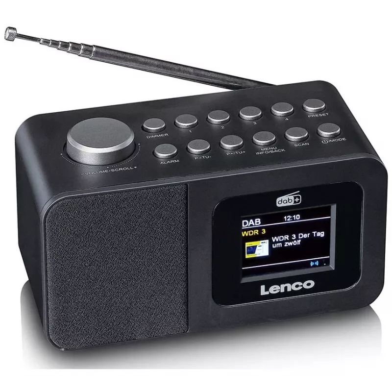 Tischradio Lenco CR-625BK — UKW/MW-Empfänger mit Bluetooth, schwarz