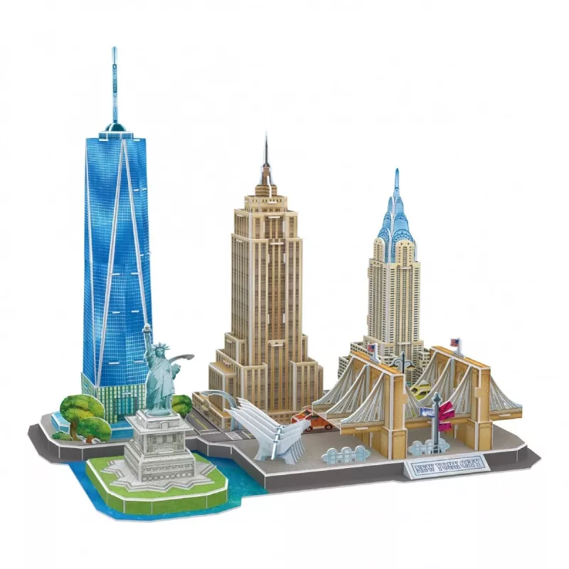 3D Puzzle CubicFun New York City City Line, 123 Teile, 370×420 mm, Alter 8+