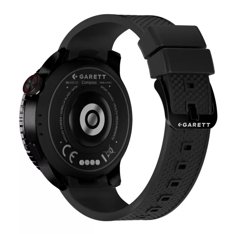 Smartwatch Garett Compass GPS schwarz — Garett Compass GPS Smartwatch, schwarz