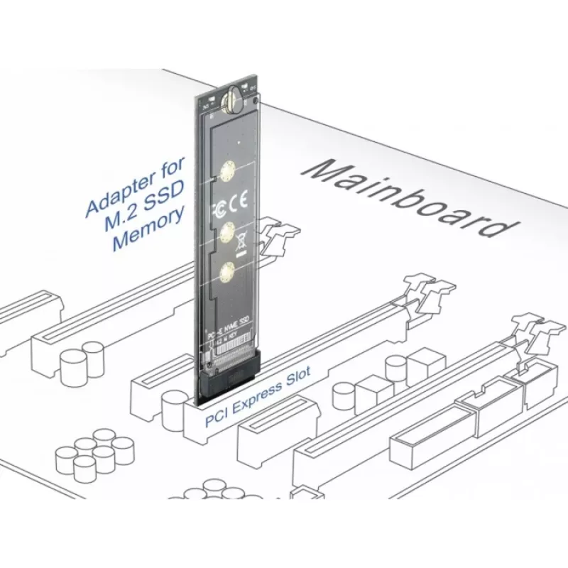DELOCK PCI Express x1 auf M.2 Key M Adapter 64105