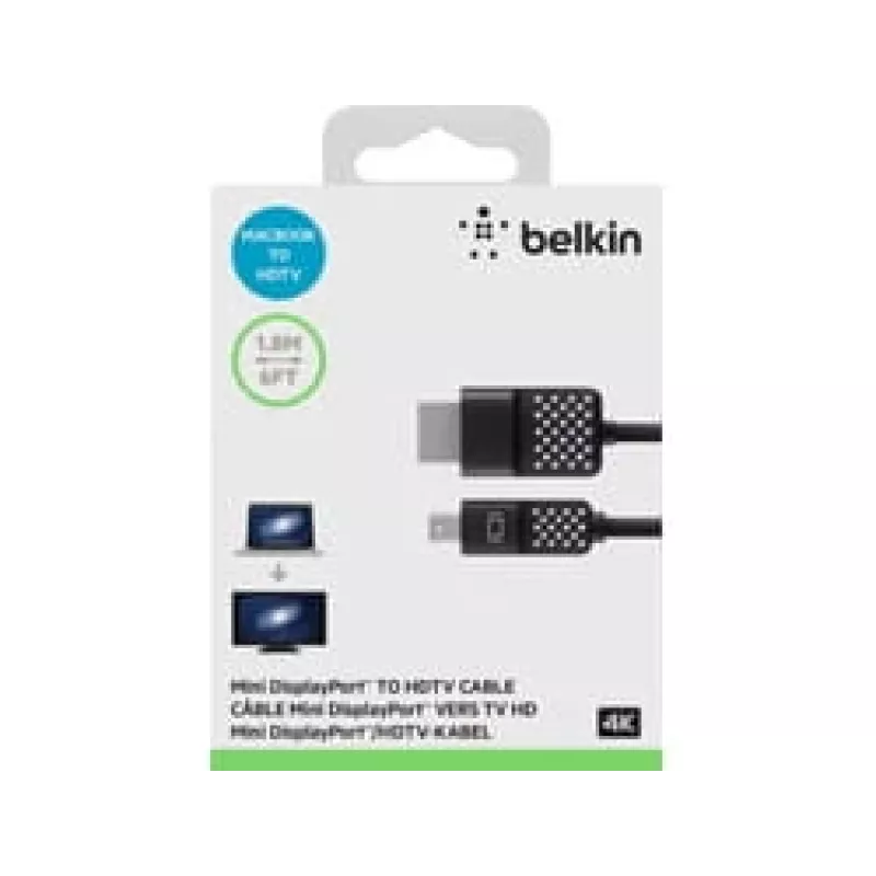 Mini DisplayPort auf HDTV-Kabel, 1,8 m, Mini DisplayPort, HDMI, Stecker, Stecker, Schwarz