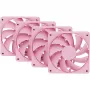 Computer-Kühlungslüfter HYTE FA12-SM-4 120 mm, 1500 U/min, 72 m³/h, 1,6 mmH2O, FDB, Rose, 4 Stück