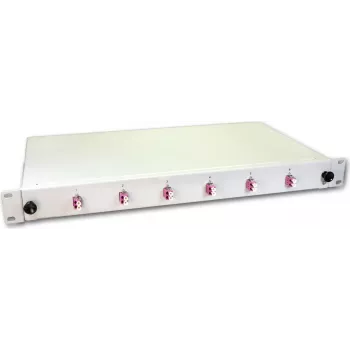Lightwin LWL-Spleißbox, 12 Fasern, 6x DLC Multimode, 50/125 µm OM4 Pigtail-Spleißboxen (SPBOX 12G50 OM4 DLC)