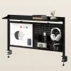 Ergo Office Schreibtisch-Trennwand / Organizer, max. Belastung 10 kg, Whiteboard, Breite 1116 mm, schwarz, ER-301 B